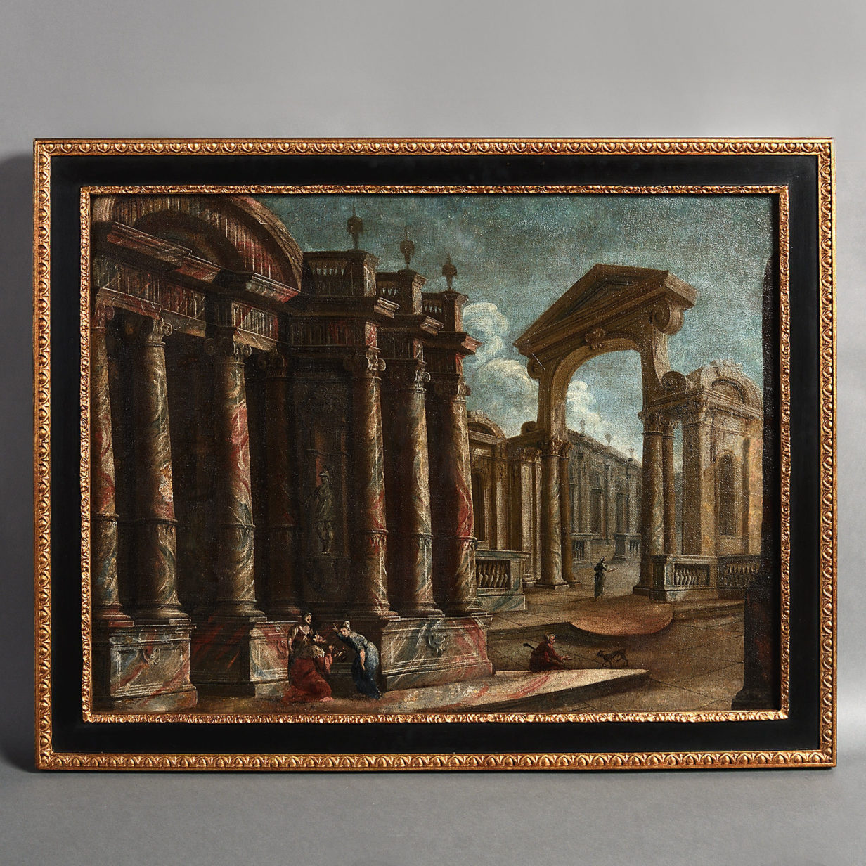 An 18th century capriccio landscape