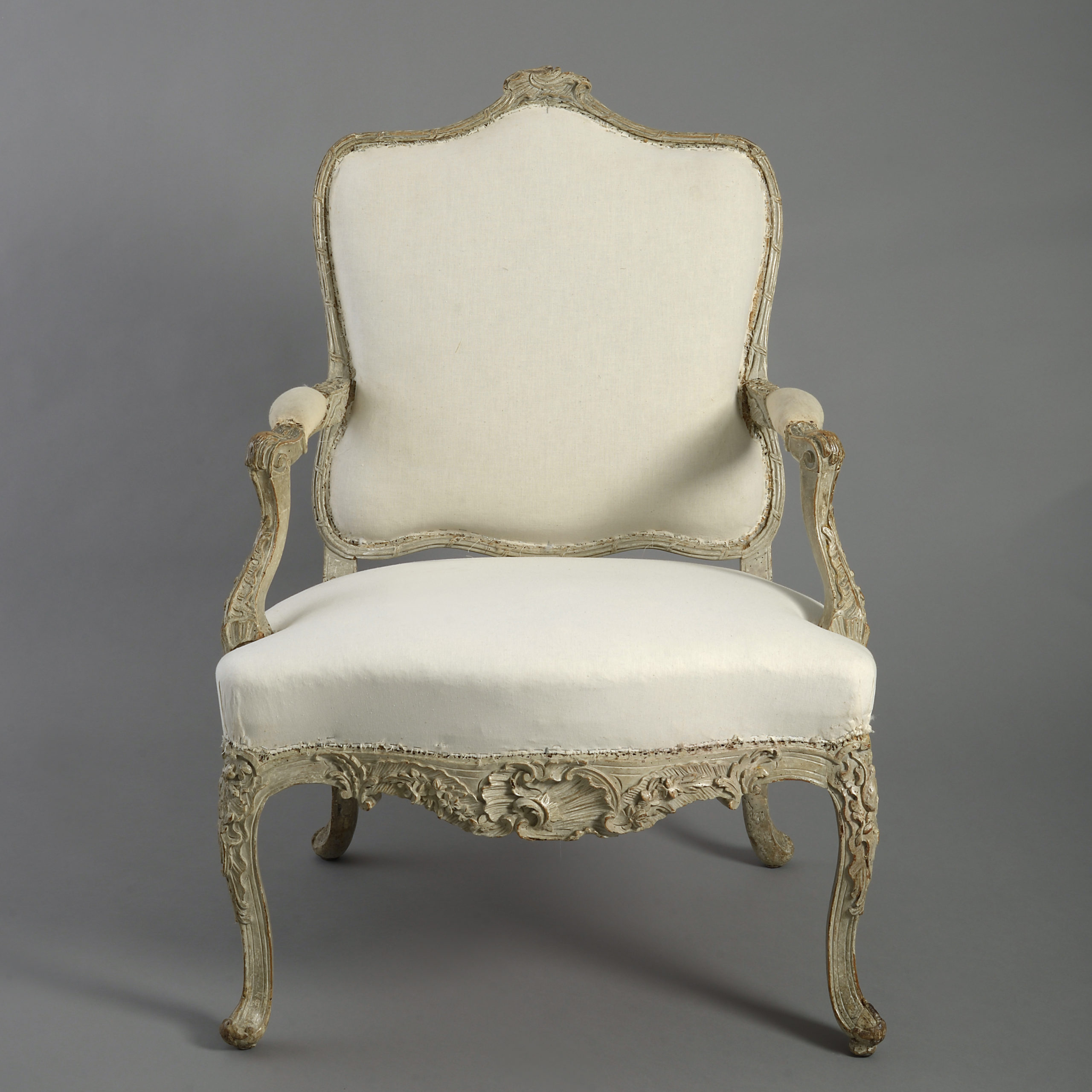 18th Century Louis XV Period Painted Fauteuil Armchair | Timothy Langston  Fine Art & Antiques