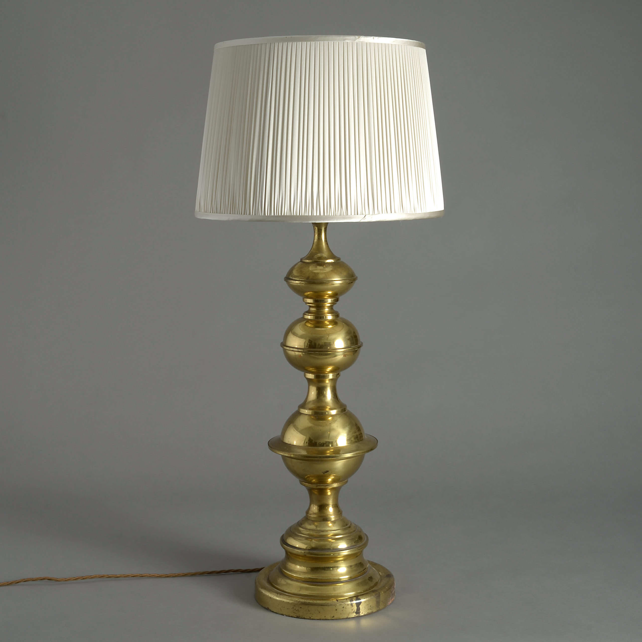 Mid Century Free Form Solid Brass Table Lamp