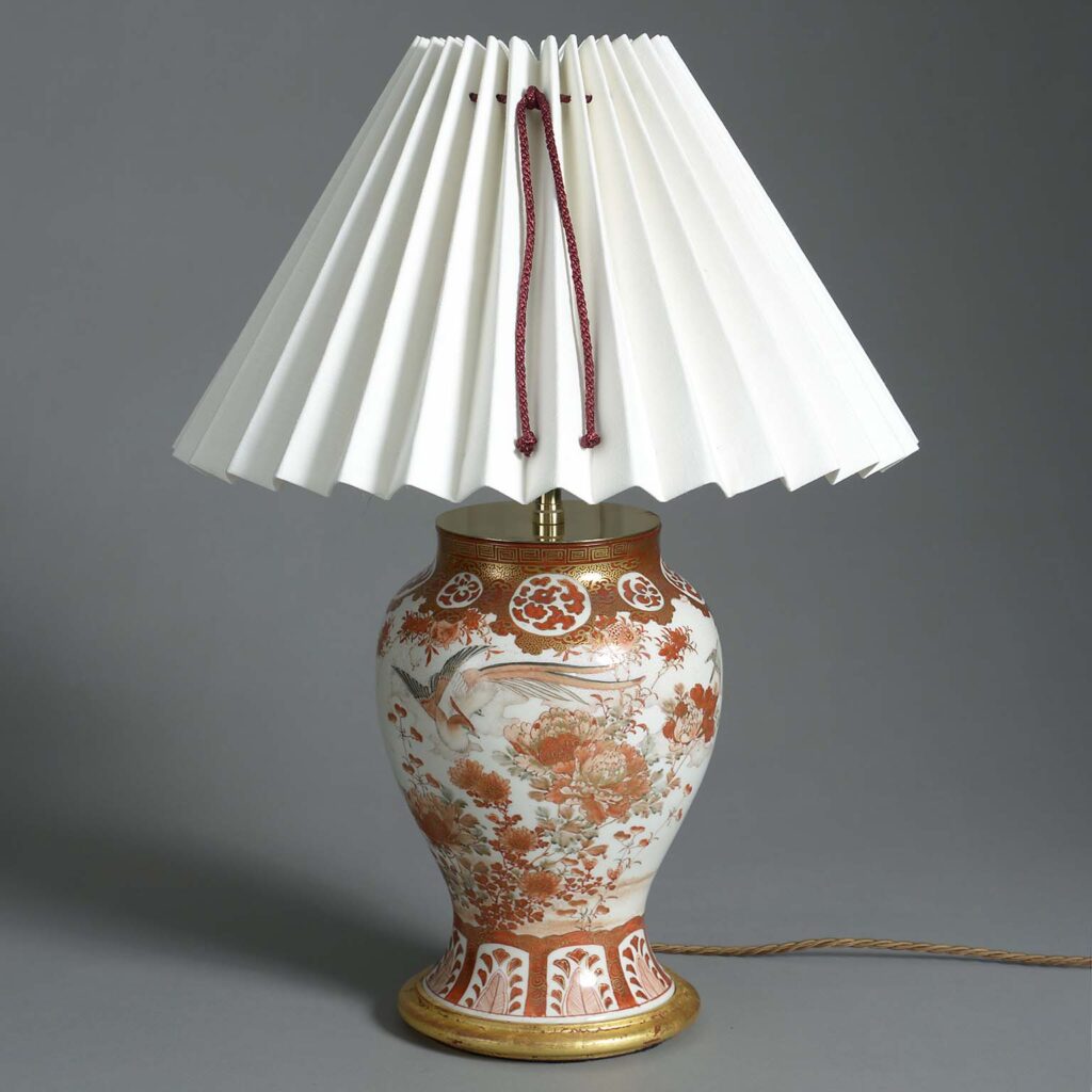 19th Century Meiji Period Kutani Porcelain Vase Lamp | Timothy Langston ...