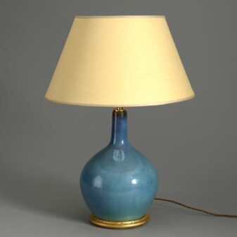 Turquoise vase lamp