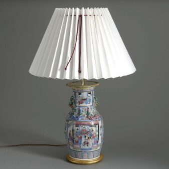 Antique chinese export vase lamp