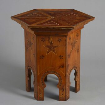 Antique yew wood occasional table