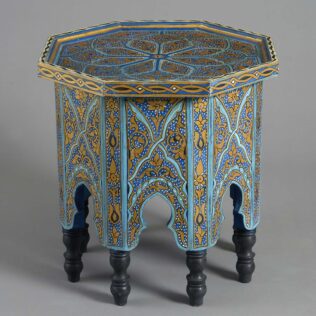 Painted antique moorish table
