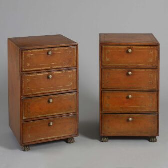 Pair of mid-century cartonnier side cabinets