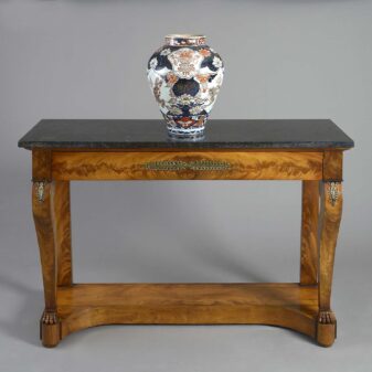Antique empire period mahogany console table