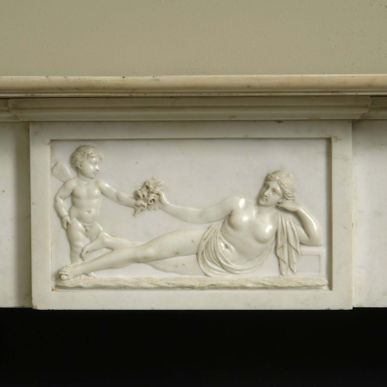 Late 18th century louis xvi period marble chimney piece