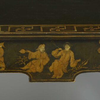 Late 19th century japanned chinoiserie side table