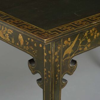 Late 19th century japanned chinoiserie side table