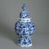 Blue and white delft vase