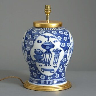 Kangxi style vase lamp