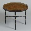 Lacquered low table on stand