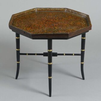 Lacquered Low Table on Stand