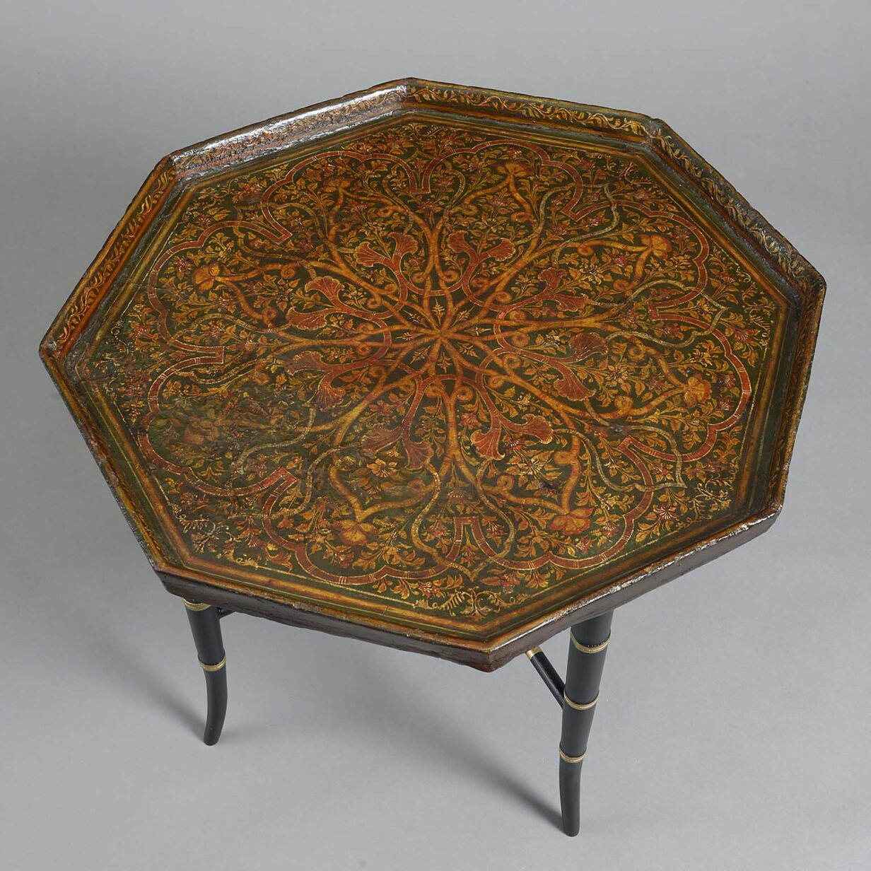 19th century octagonal tray table