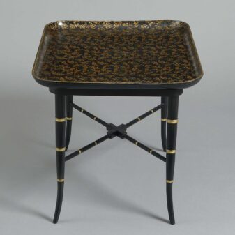 Early 19th century papier-mâché tray table