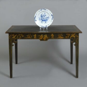 Late 19th century japanned chinoiserie side table