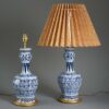 Pair of delft lamps