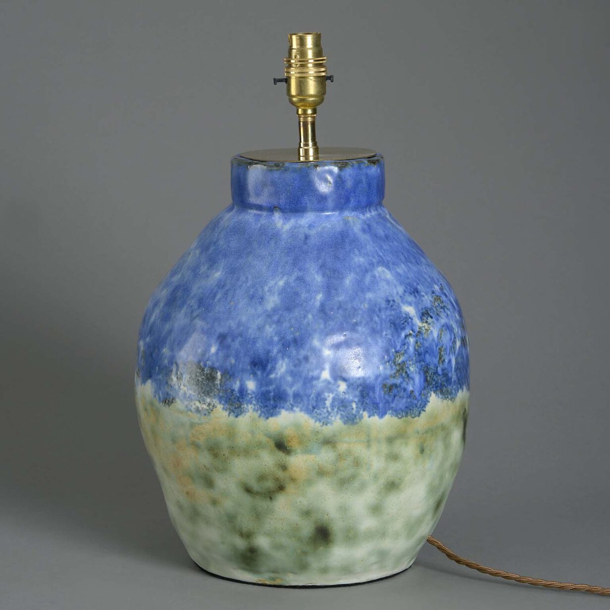 20th century art pottery lamp