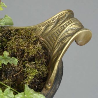 Early 20th century cast iron and brass planter