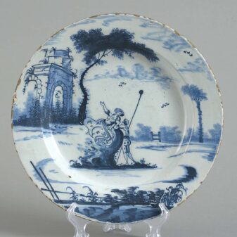 Blue and White Bristol Pottery Charger