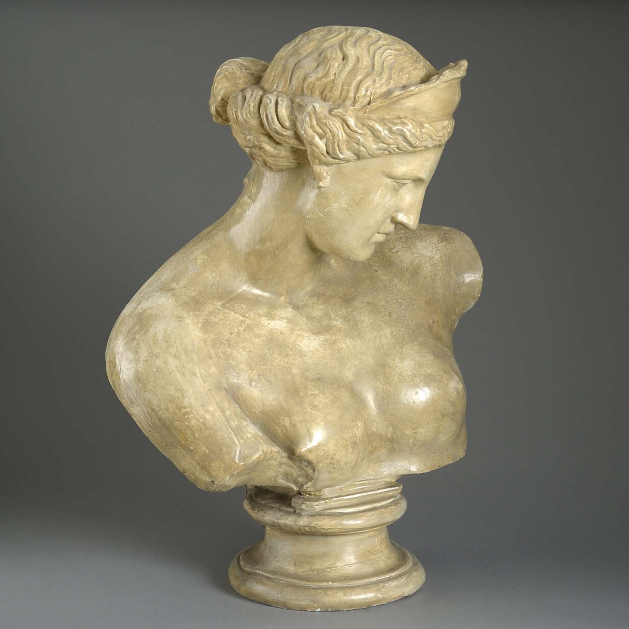 Antique plater bust of venus