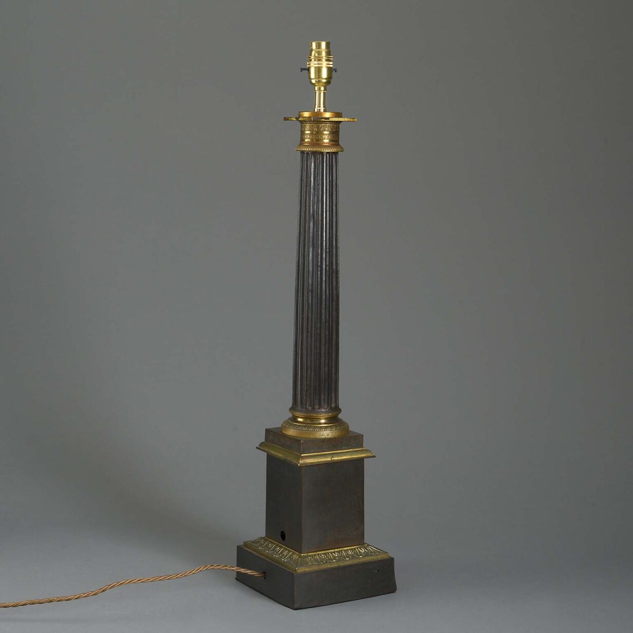 Empire tole column lamp