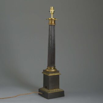 Empire tole column lamp