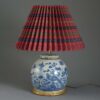 Blue and white jar lamp