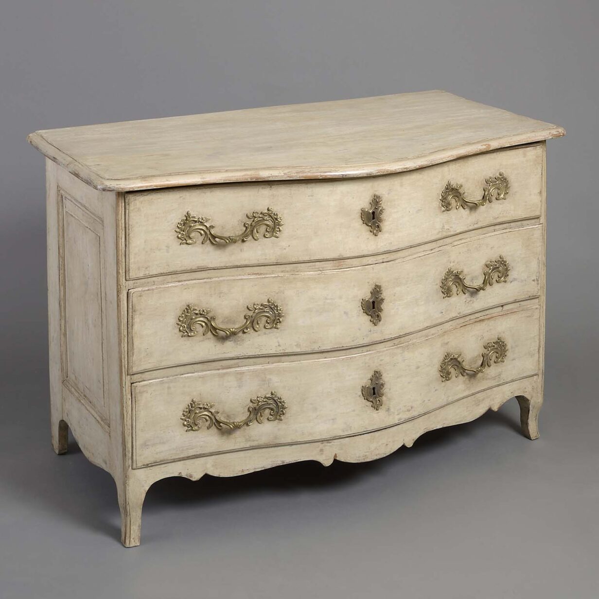 18th century painted rococo period commode