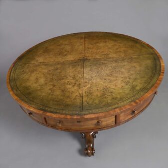 19th century william iv period mahogany drum table