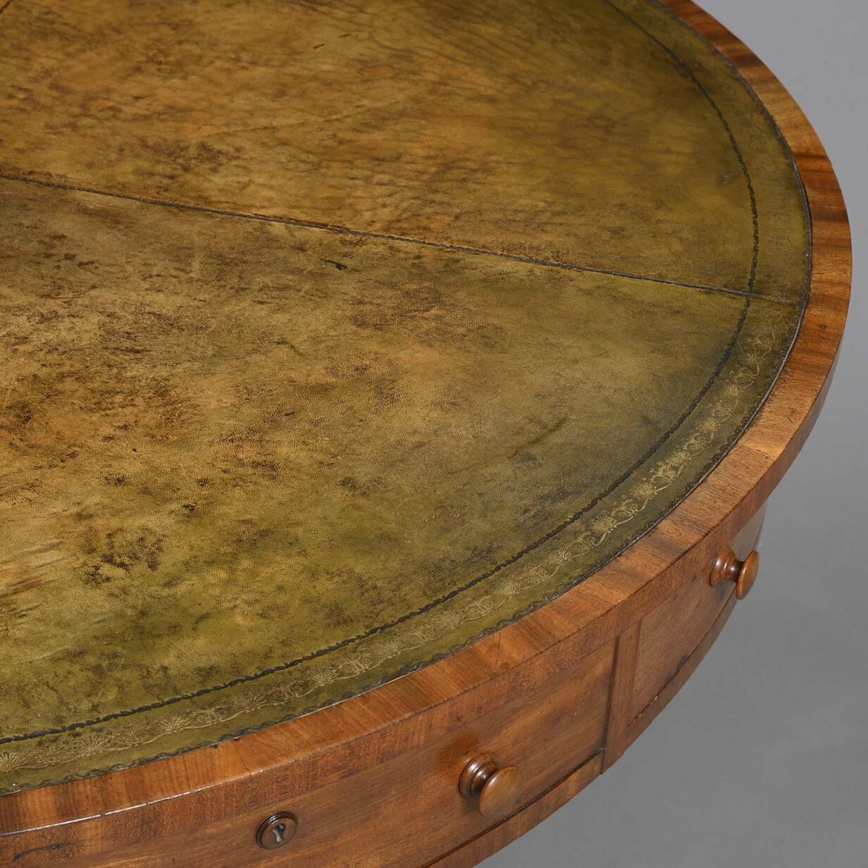 19th century william iv period mahogany drum table