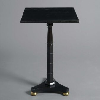 Early 19th century regency period ebonised occasional table