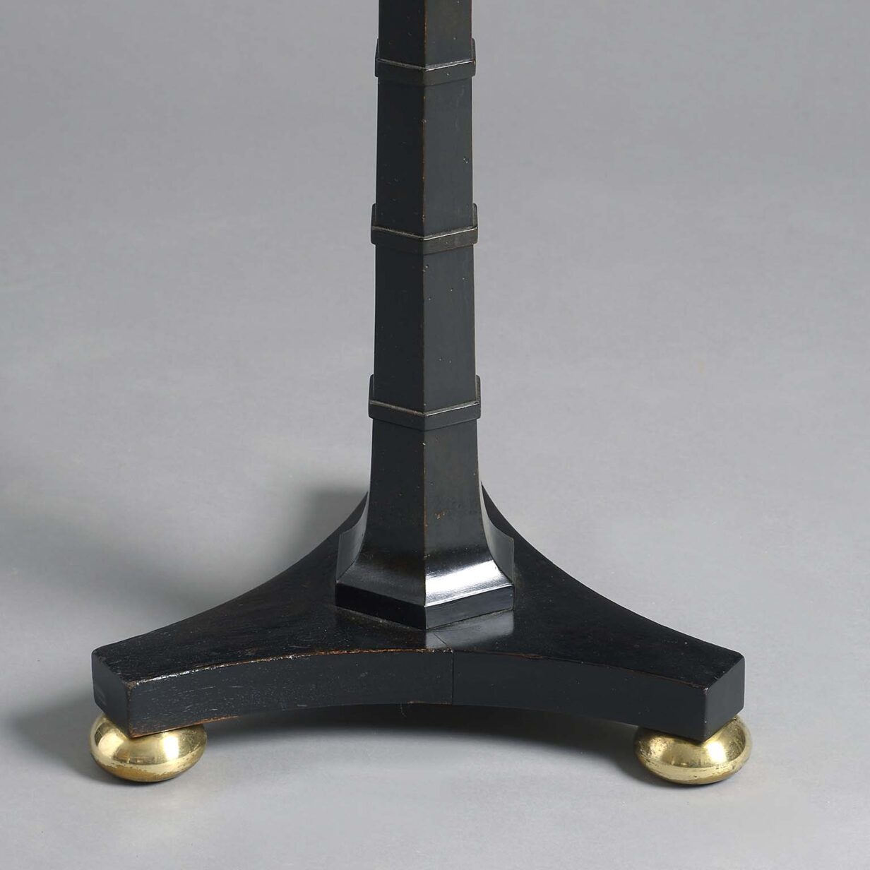 Early 19th century regency period ebonised occasional table