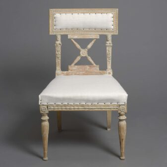 Four gustavian style side chiars