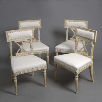 Four gustavian style side chiars