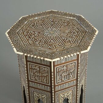 Late 19th century inlaid octagonal table