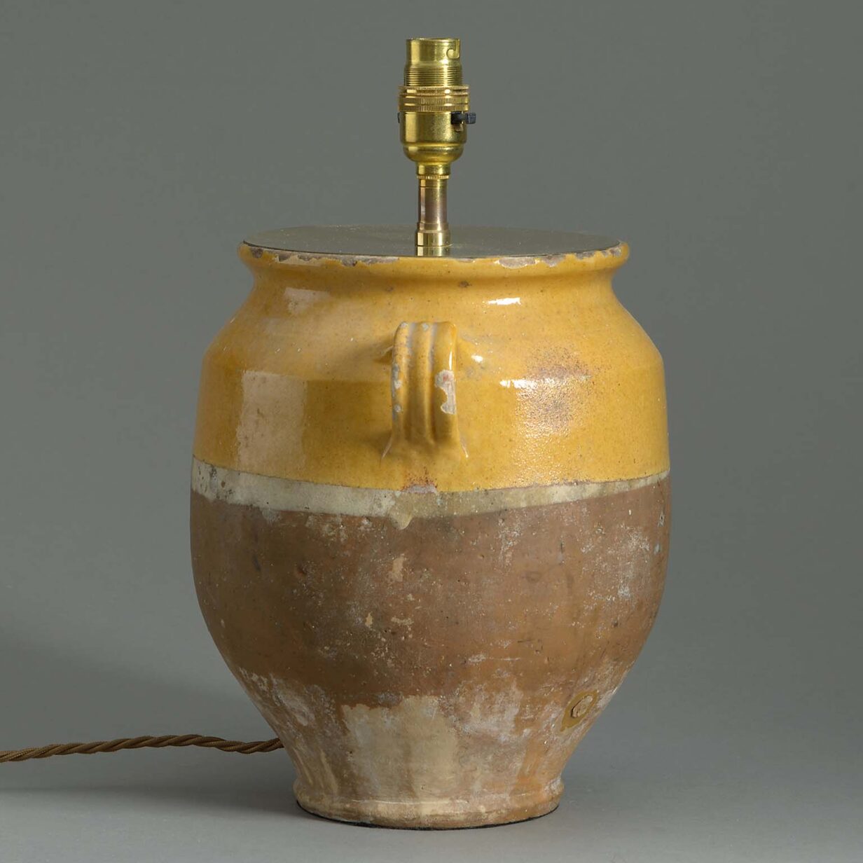 19th century confit pot lamp