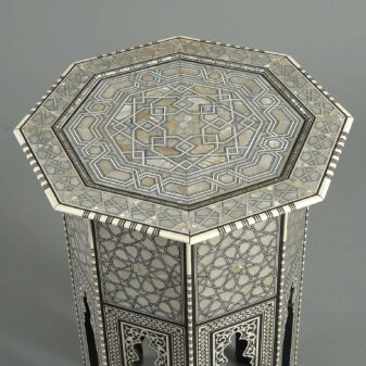 Late 19th century inlaid octagonal table