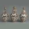 Three imari vases