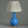 Antique turquoise glazed vase lamp