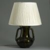 Lustre glazed vase lamp