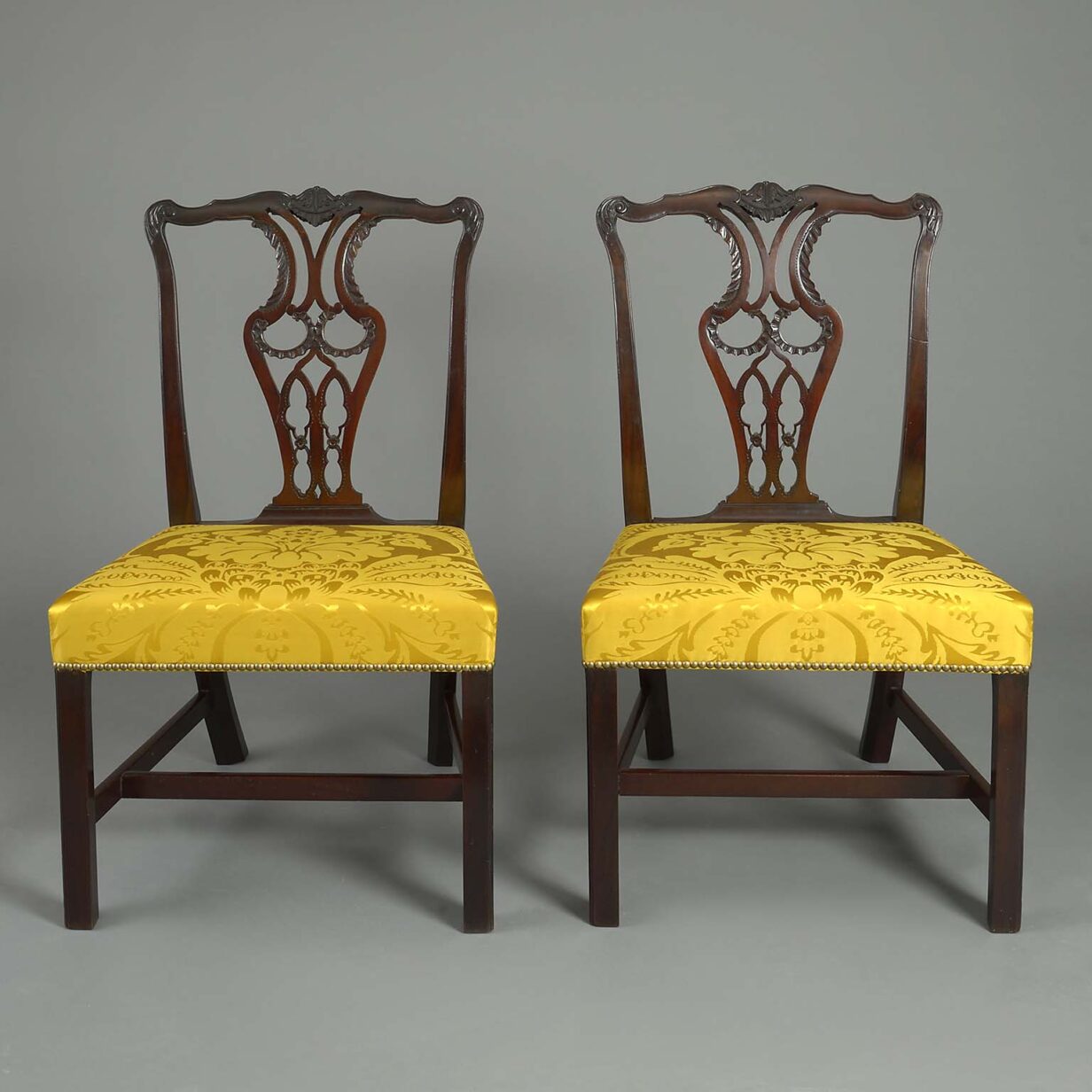 Pair of chippendale side chairs