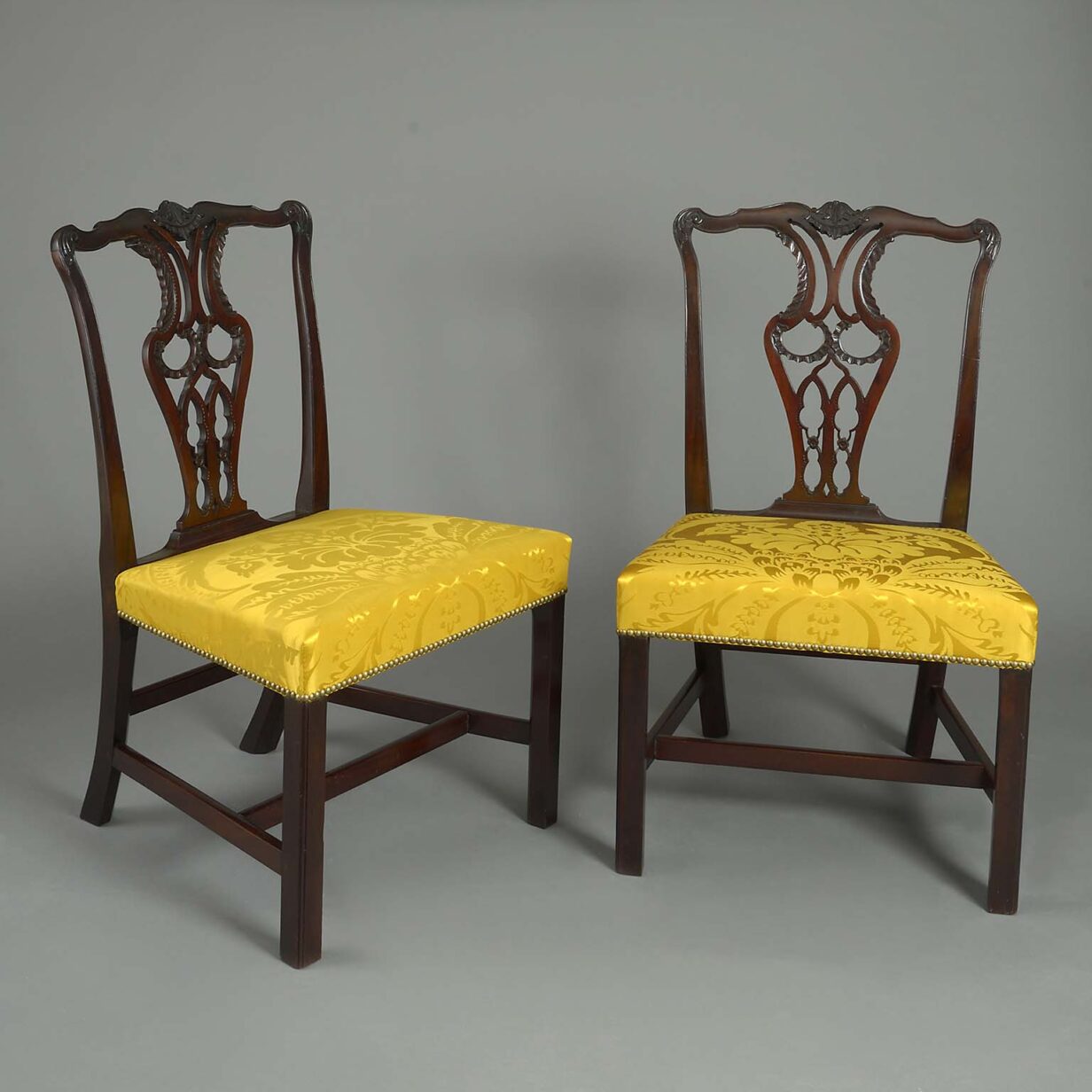 Pair of chippendale side chairs