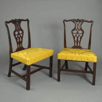 Pair of chippendale side chairs