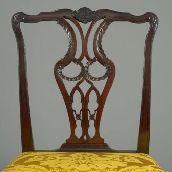 Pair of 18th century george iii chippendale period mahogany side chairs