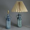 Pair of pottery vase lamps