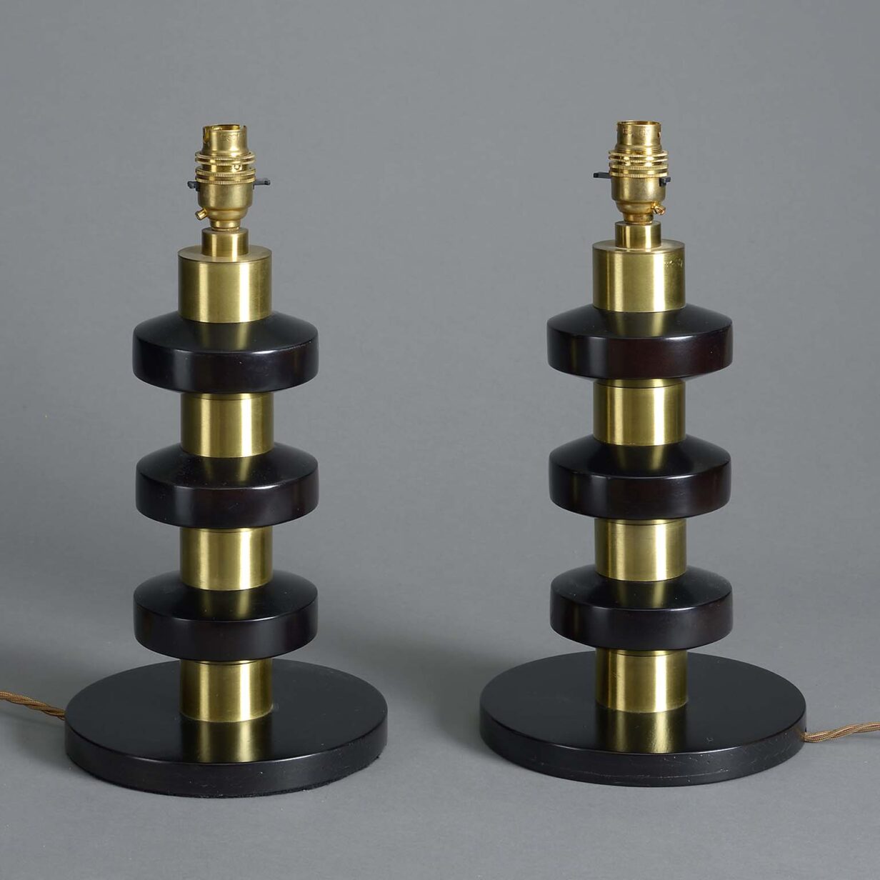 Pair of brutalist lamps