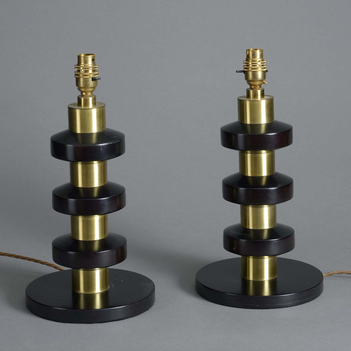 Pair of brutalist lamps