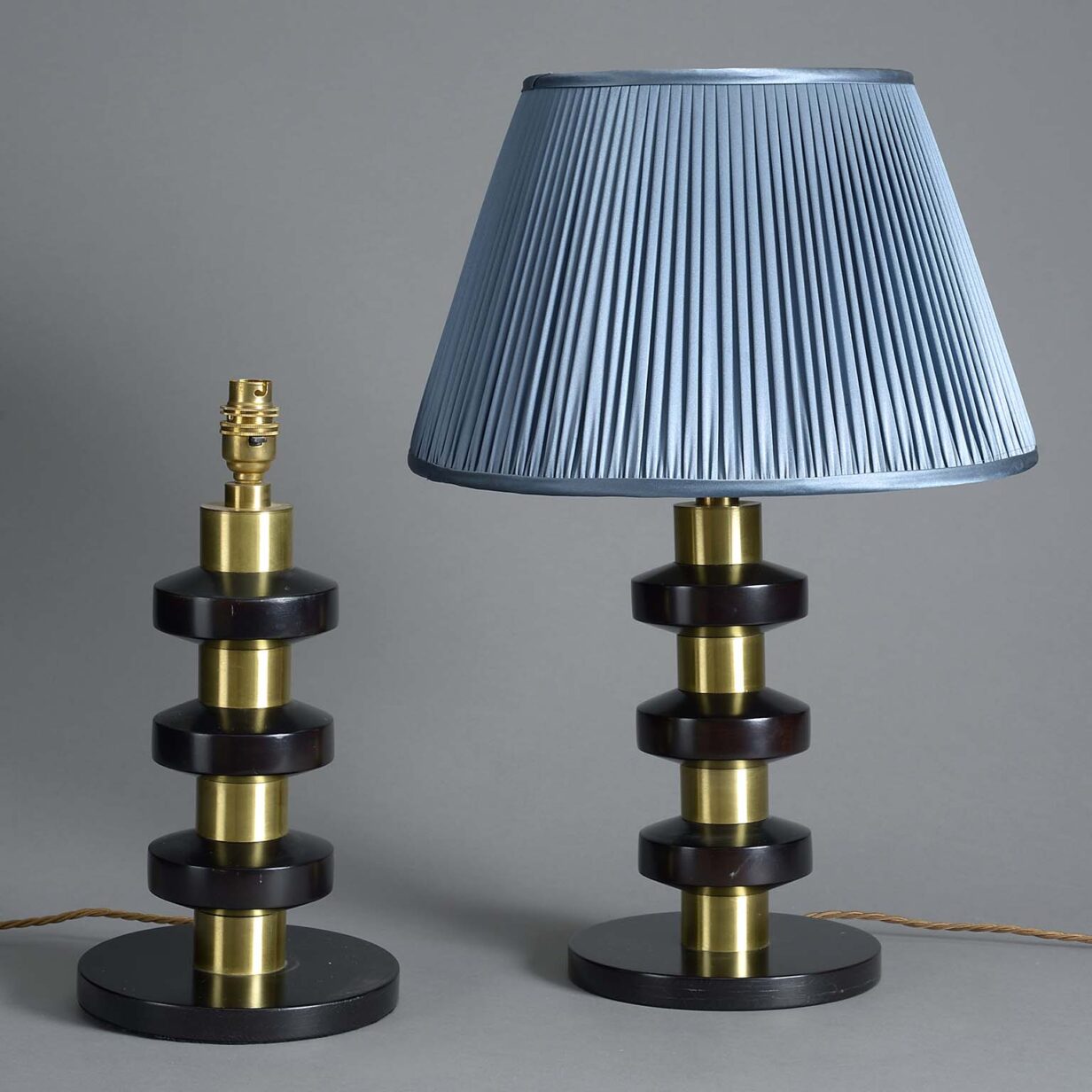 Pair of brutalist lamps