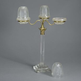 Late 19th century three arm glass cricklite